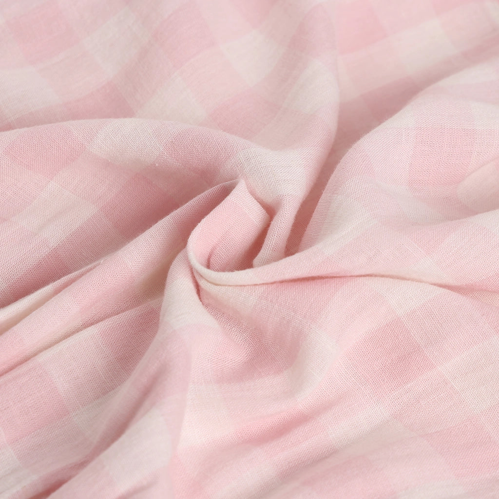 Close-up of pink fabric with folds