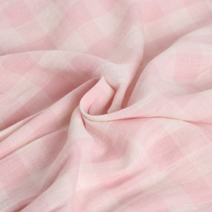 Close-up of pink fabric with folds