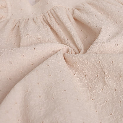 Peach Hakoba Cotton A-Line Dress