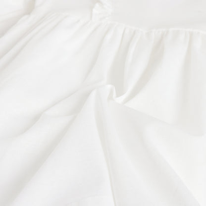 Close-up of white fabric with folds